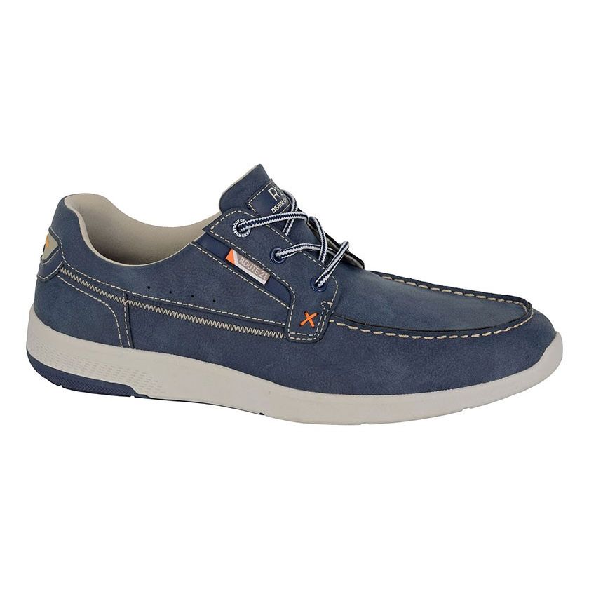 Route 21 Men's Apron Lace Up Sporty Leisure Shoe Navy