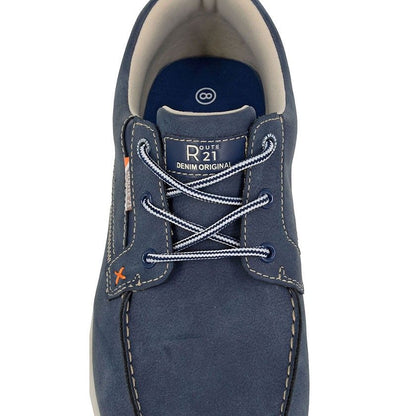 Route 21 Men's Apron Lace Up Sporty Leisure Shoe Navy