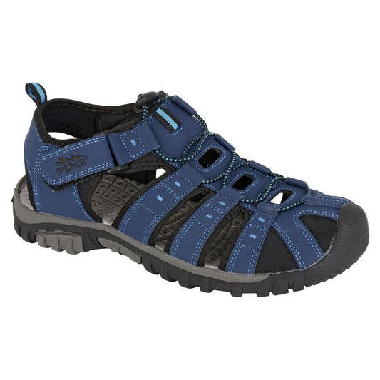 PDQ Men's Toggle and Touch Fastening Trail Sandal Navy Blue