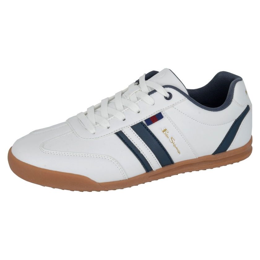 Ben Sherman Feedback Men's Retro Low Profile Lace Up Trainer White