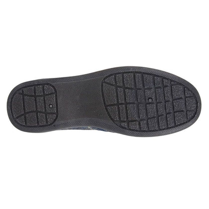 Zedzzz Kenny Men's Twin Gusset Full Slipper Herringbone Grey