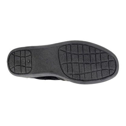 Zedzzz Richard Men's Twin Gusset Full Slipper Velour Geometric Black