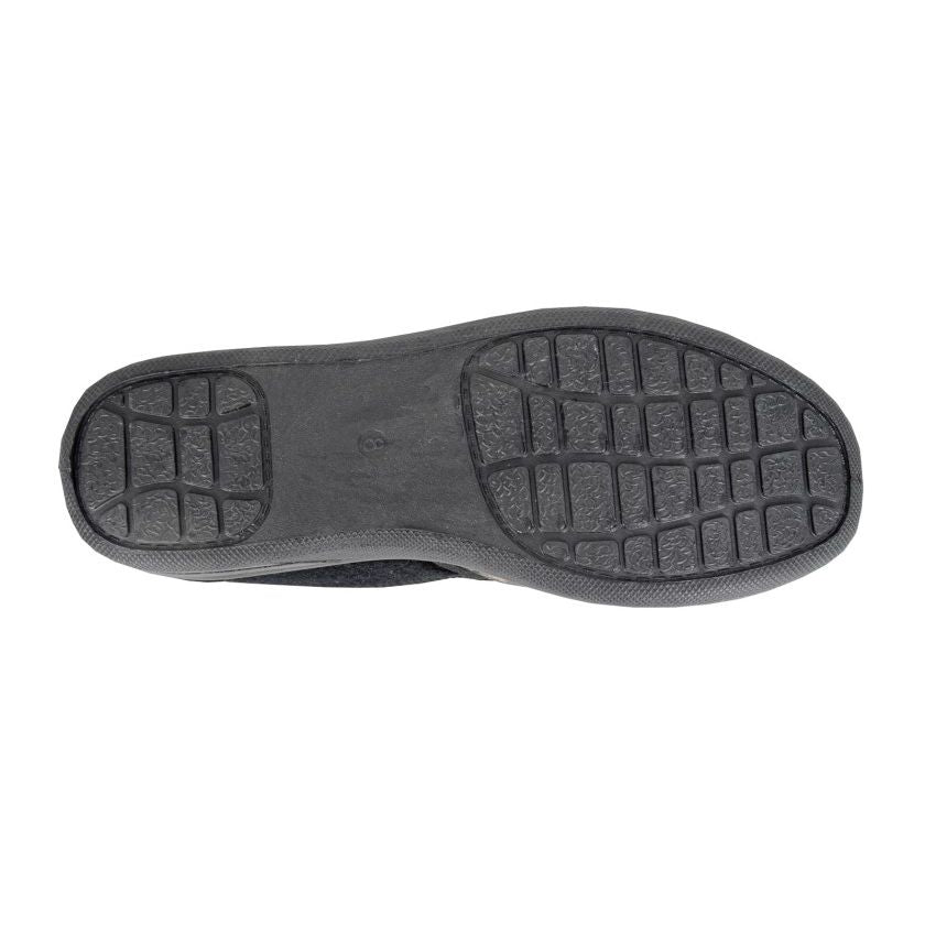 Zedzzz Kevin Men's Twin Gusset Full Slipper Velour Geometric Black
