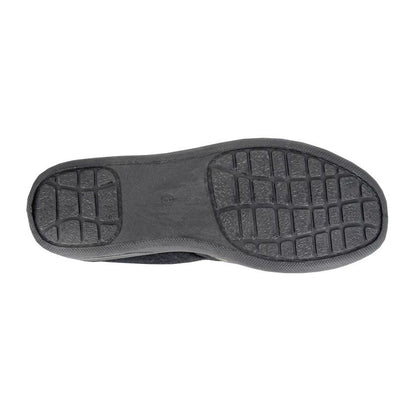 Zedzzz Kevin Men's Twin Gusset Full Slipper Velour Geometric Black