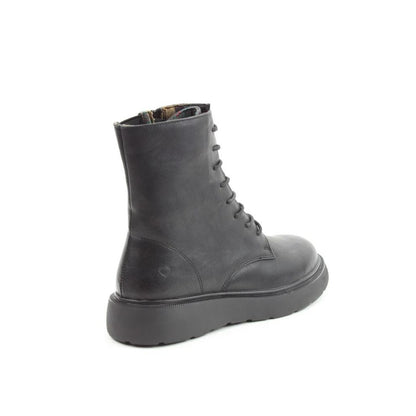 Heavenly Feet Fern Women's 8 Eye Lace Up/Zip Up Lite Sole Ankle Boot Black VEGAN FRIENDLY