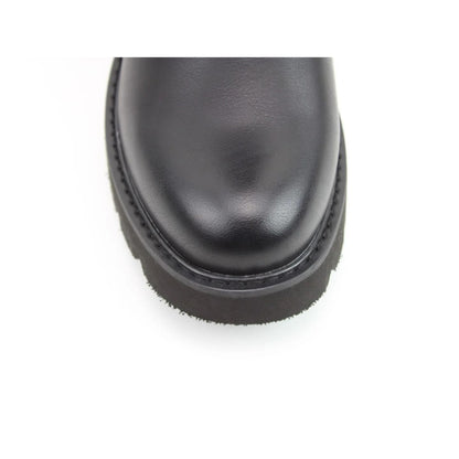 Heavenly Feet Kin Combo Women's Zip Up Mid Calf Biker Style Lightweight Boot Black/Chocolate