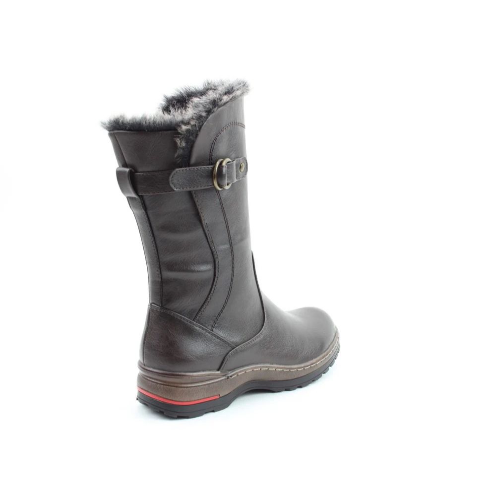 Heavenly Feet Bramble1 Women's Relaxed Mid Calf Boot Chocolate VEGAN FRIENDLY