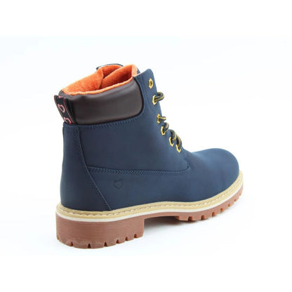 Heavenly Feet Gina Women's Lace Up Ankle Boot Navy