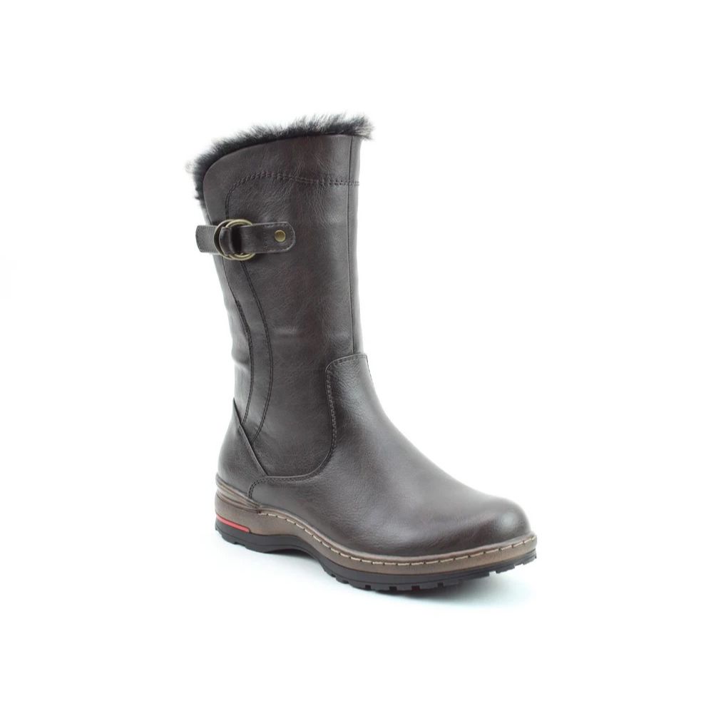 Heavenly Feet Bramble1 Women's Relaxed Mid Calf Boot Chocolate VEGAN FRIENDLY