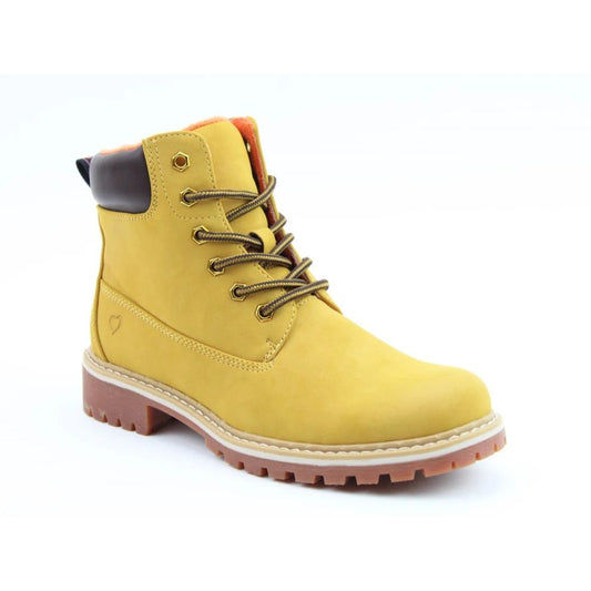 Heavenly Feet Gina Women's Lace Up Ankle Boot Mustard