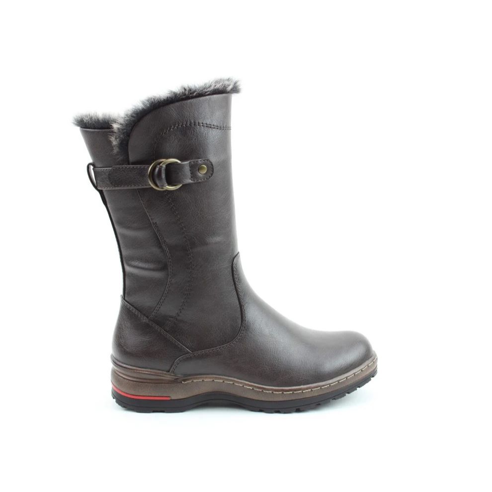 Heavenly Feet Bramble1 Women's Relaxed Mid Calf Boot Chocolate VEGAN FRIENDLY