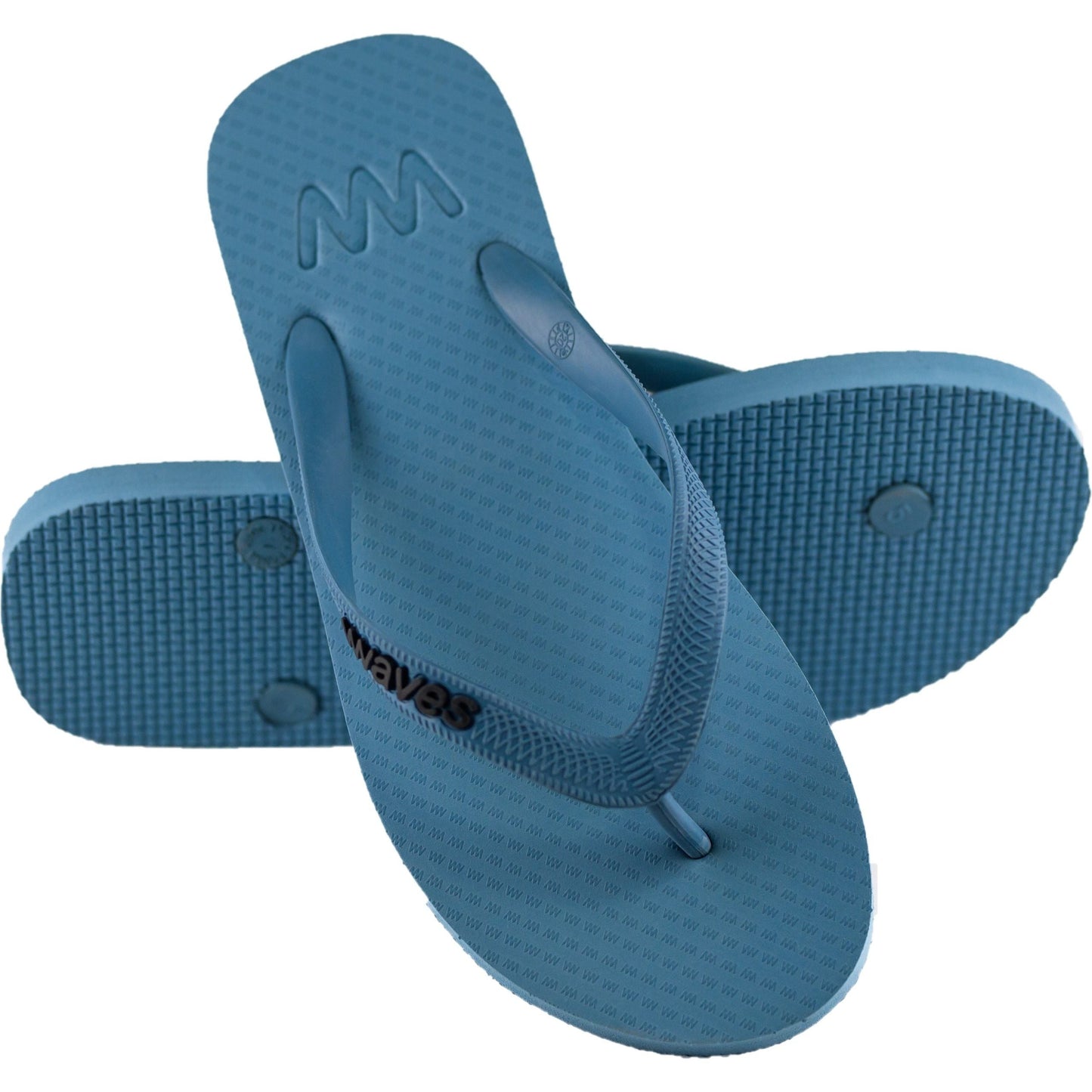 Waves Women's Ethical Natural Rubber Vegan Flip Flop Petrol Blue