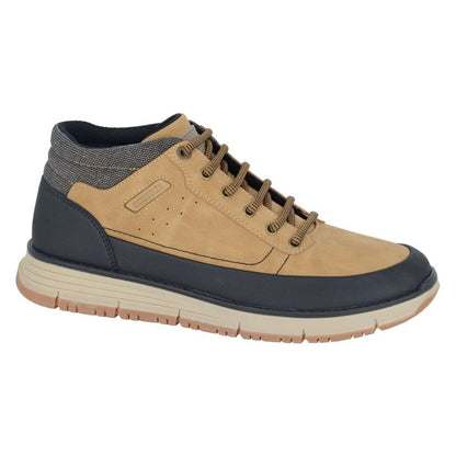 Route 21 Men's 6 Eye Lace Up Ankle Demi Boot Camel/Black