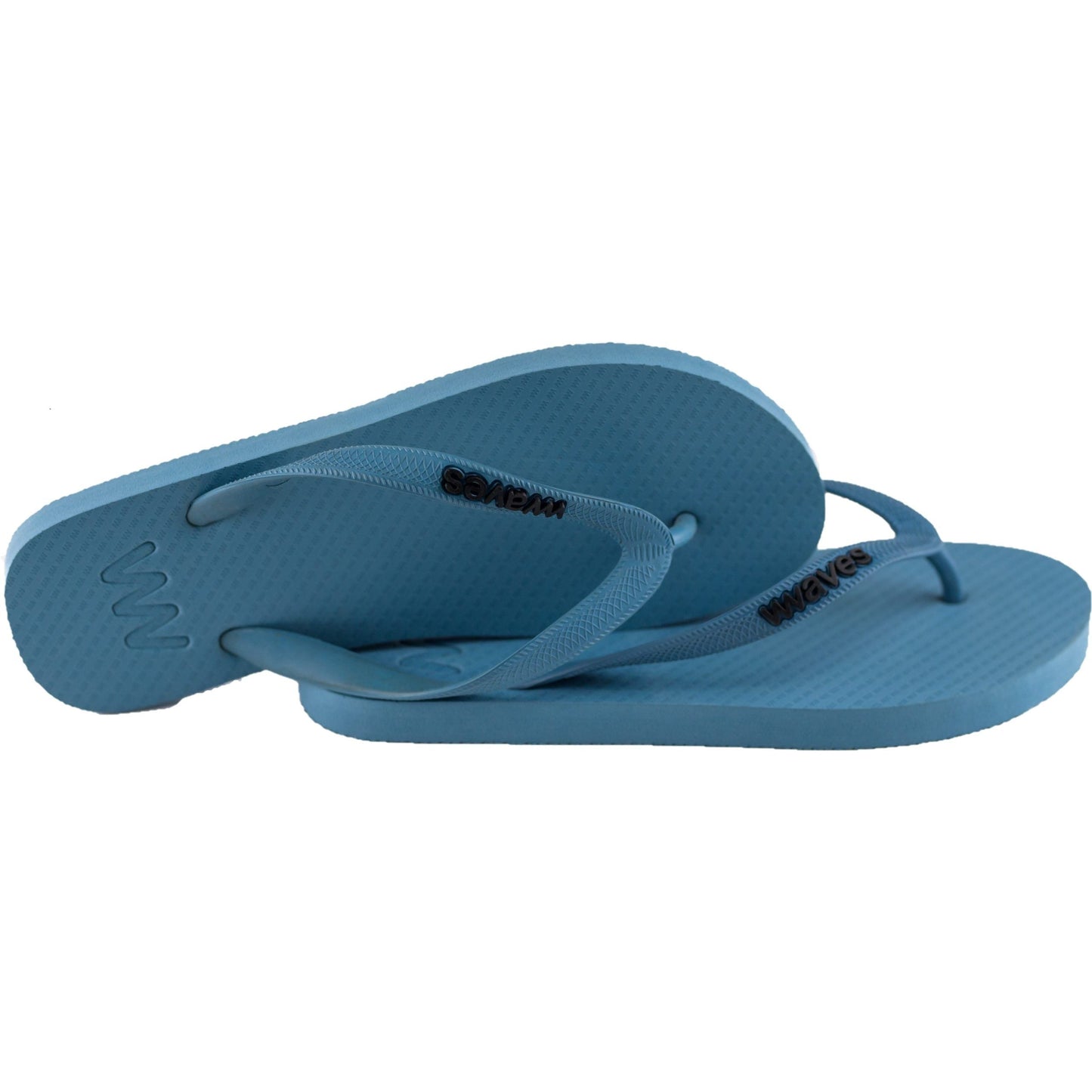 Waves Women's Ethical Natural Rubber Vegan Flip Flop Petrol Blue