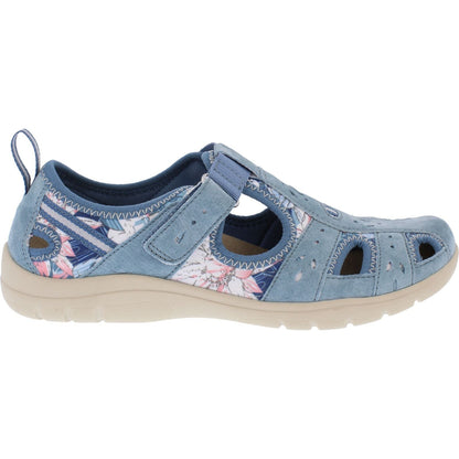 Free Spirit Cleveland Women's Leather Sandal Shoe Blue/Multi