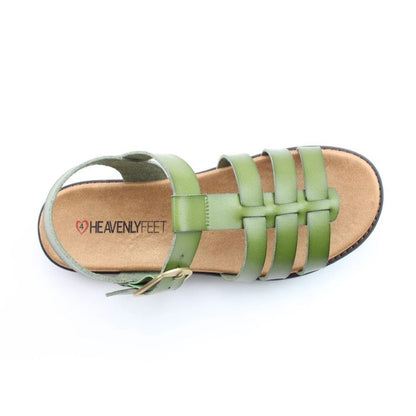 Heavenly Feet Saltwater Women's Lightweight Fisherman Sandal Forest VEGAN FRIENDLY