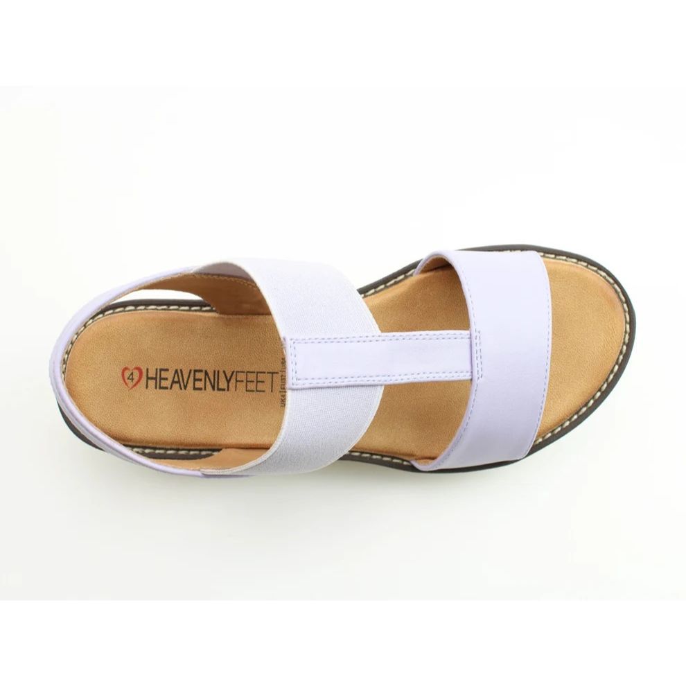 Heavenly Feet Ritz Ladies Lightweight Chunky Sandal Lilac VEGAN FRIENDLY