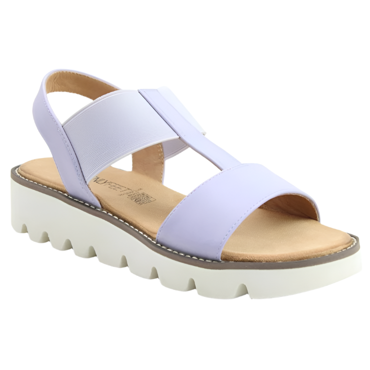 Heavenly Feet Ritz Ladies Lightweight Chunky Sandal Lilac VEGAN FRIENDLY