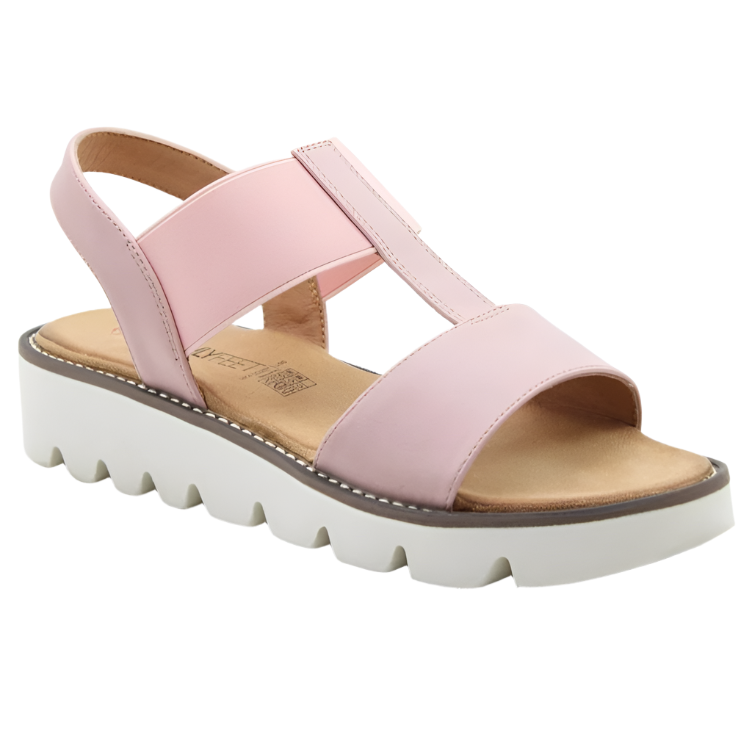 Heavenly Feet Ritz Ladies Lightweight Chunky Sandal Pink VEGAN FRIENDLY