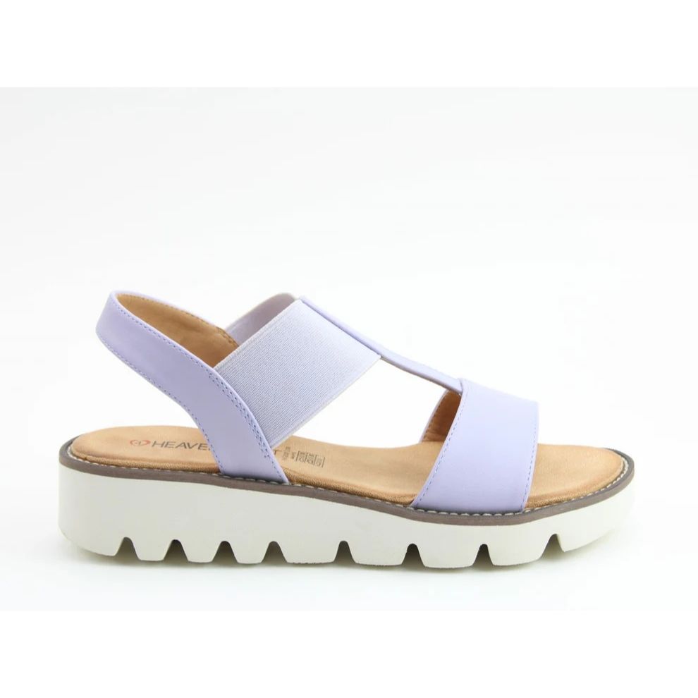 Heavenly Feet Ritz Ladies Lightweight Chunky Sandal Lilac VEGAN FRIENDLY