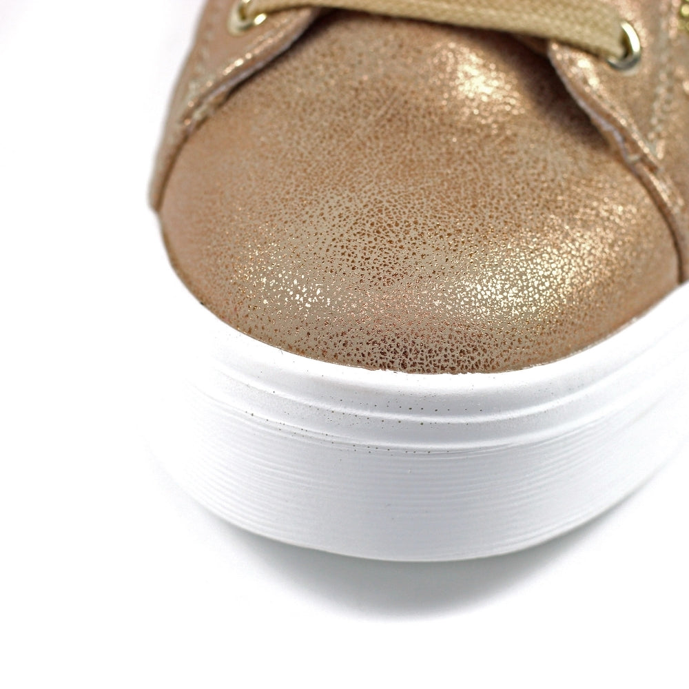 Lunar Xenon Women's Lace Up / Zip Up Platform Trainer Beige