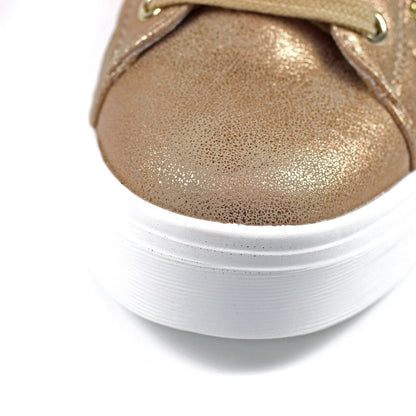 Lunar Xenon Women's Lace Up / Zip Up Platform Trainer Beige