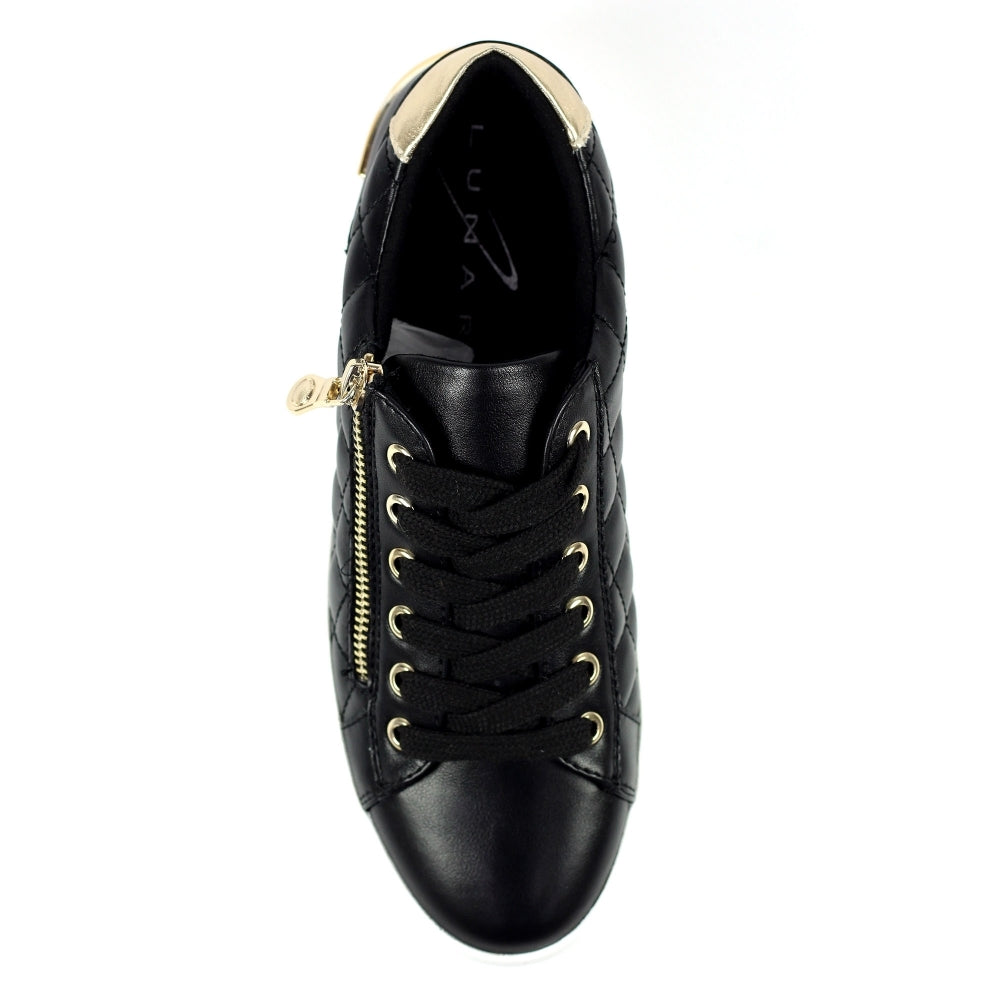 Lunar Xenon Women's Lace Up / Zip Up Platform Trainer Black