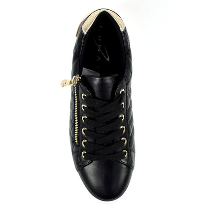 Lunar Xenon Women's Lace Up / Zip Up Platform Trainer Black