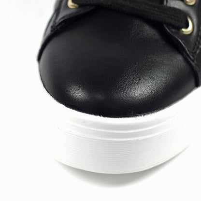 Lunar Xenon Women's Lace Up / Zip Up Platform Trainer Black