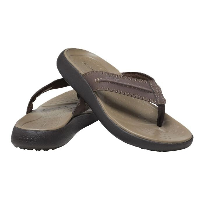 Crocs Yukon Vista II Flip Men's Lightweight Toe Post Flip Flop Espresso