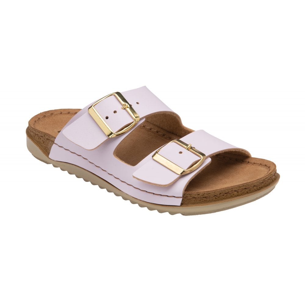 Lotus Cortona Women's Twin Strap Slider Mule Sandal Lilac