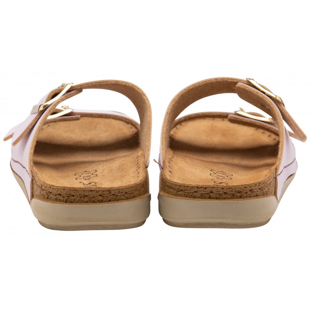Lotus Cortona Women's Twin Strap Slider Mule Sandal Lilac